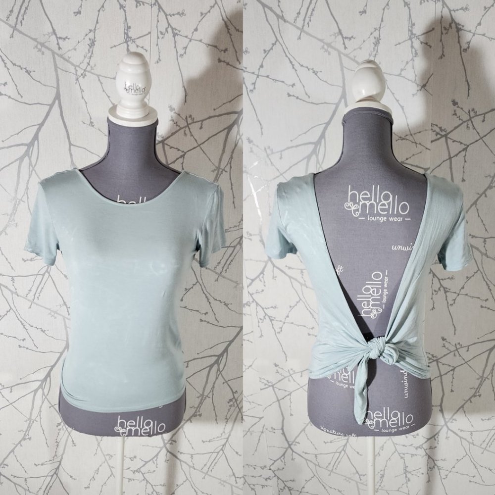 Babaton Mint Green Open Back Amalia T-Shirt